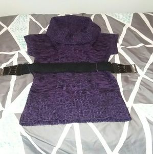 Sweater Top Dress Short Sleeve